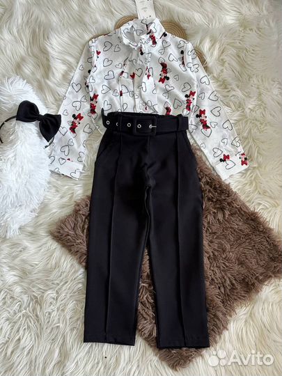 Костюм с рубашкой и брюками на девочку Zara