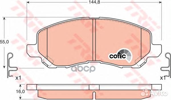 Колодки передние mitsubishi lancer (CS, CY) GDB