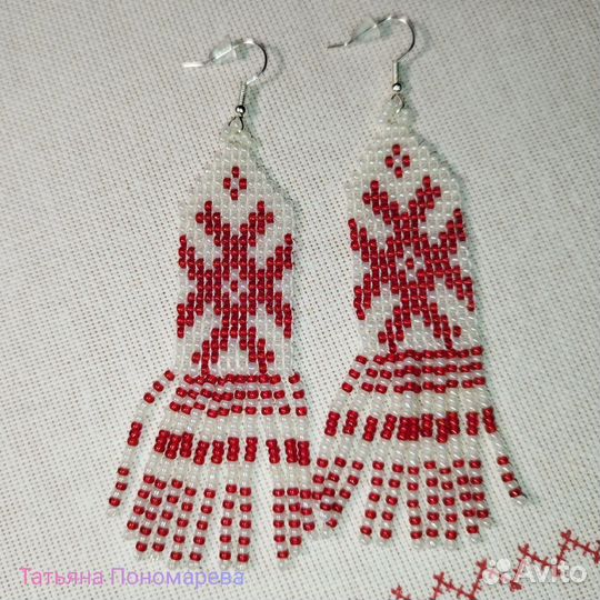 Серьги из бисера