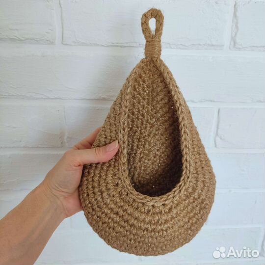 Корзина для хранения джутовая