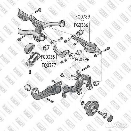 Сайлентблок VW passat/golf V/jetta/touran -08