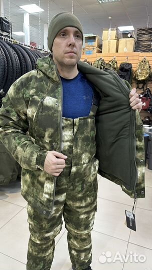 Костюм зимний Горка 5 на флисе Мох