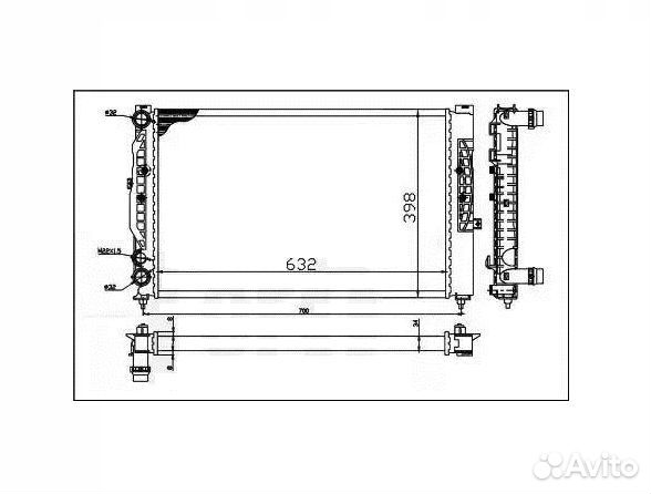 Радиатор охлаждения Audi A4 / A6 / Passat B5 МКПП