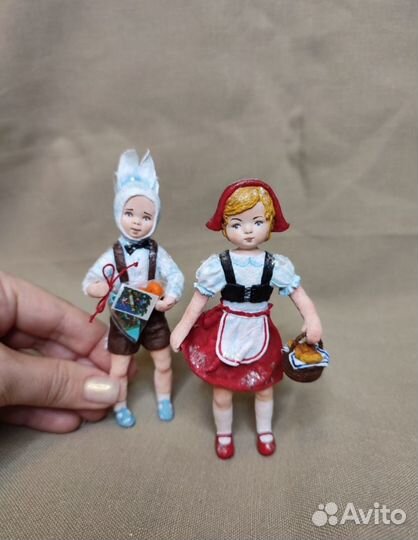 Ватная елочная игрушка