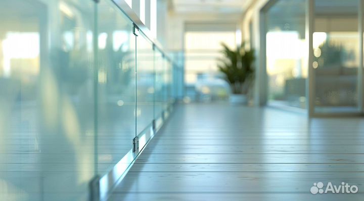 Стеклянные перила для лестниц