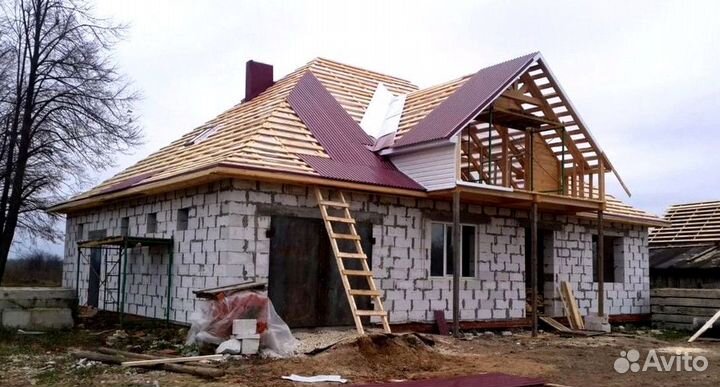 Кровельные работы / строительство крыши / кровля