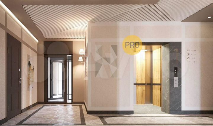 2-к. квартира, 53,8 м², 2/4 эт.