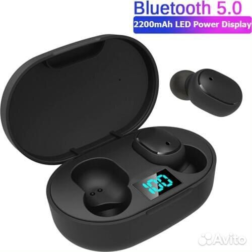 Новые Наушники E6S Беспроводные с индикатором