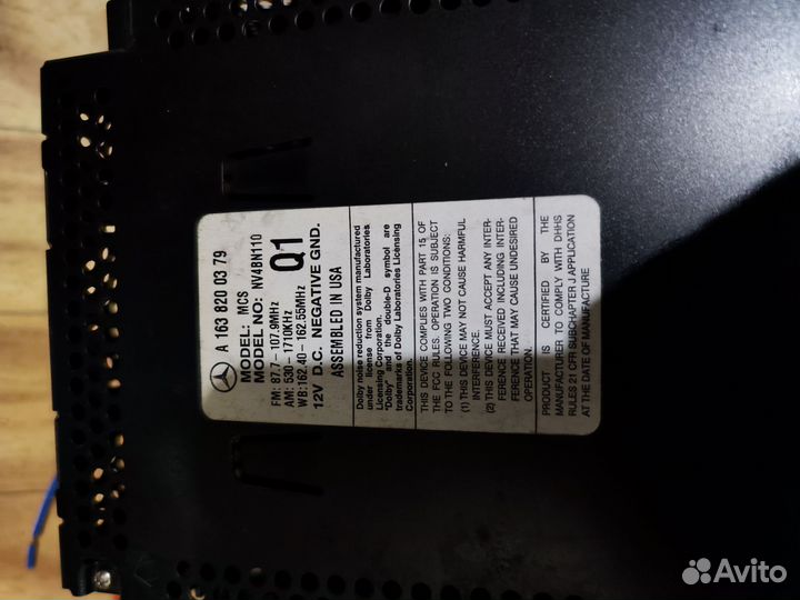 Магнитола mercedes ML