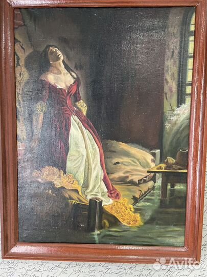 Картина маслом на холсте старинная
