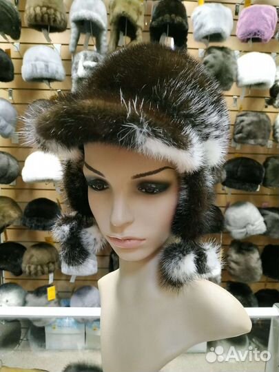 Шапка норковая новая женская