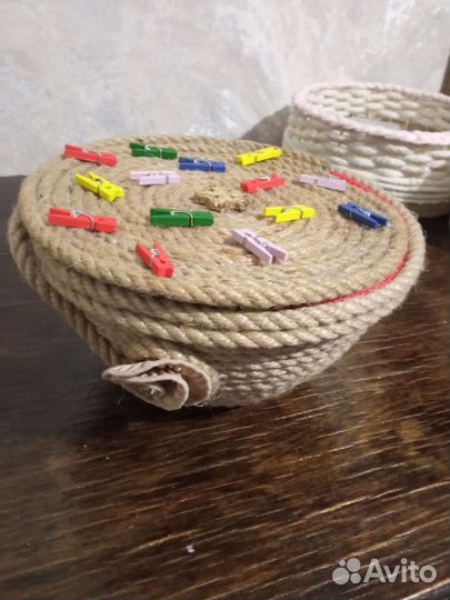 Корзинка из джута