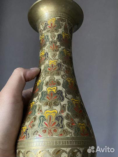 Ваза для цыетов, Индия, латунь СССР