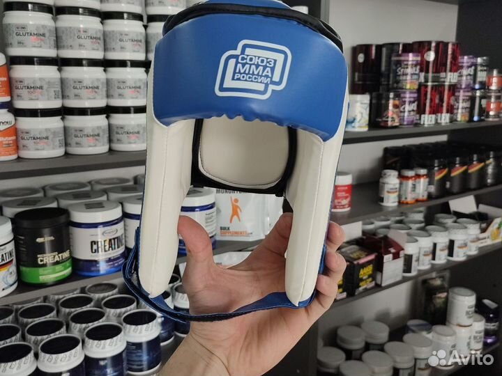 Шлем Союз Синий/Красный Бокс мма