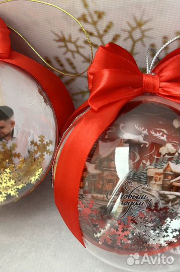 Шары на ёлку с фото. шары с фото. Новый год