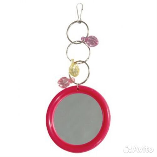 051-кх Игрушка для птиц Зеркало с украшением