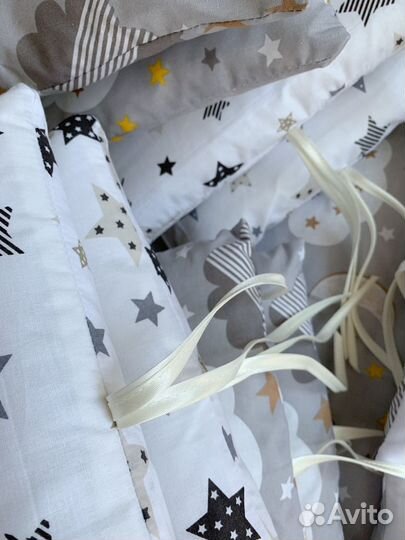 Детские бортики комплект в кроватку 7в1