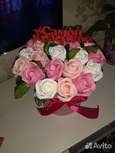 Букет из мыльных роз