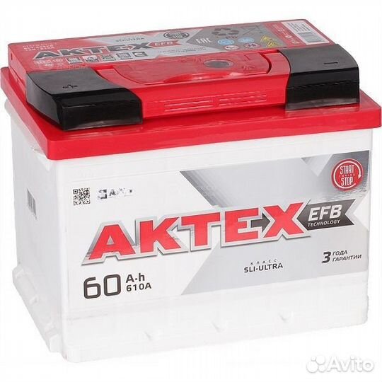 Аккумулятор Aktex EFB 60 Ач, обратный