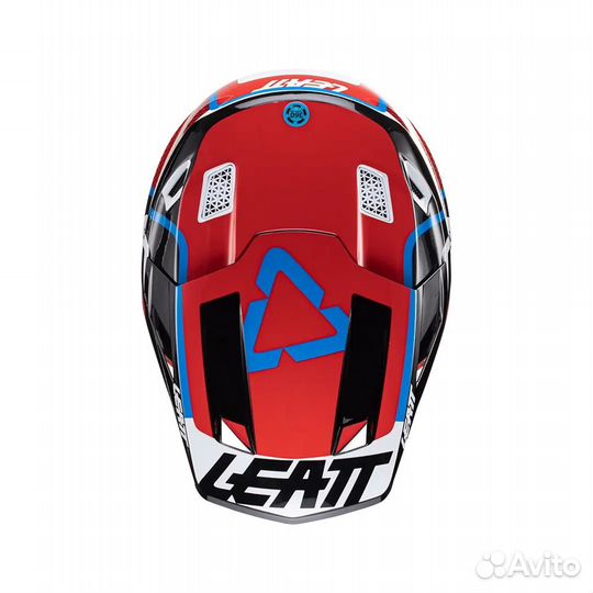 Чepнo-Kpacный Шлем Leatt Moto 8.5 Helmet Кit Rеd