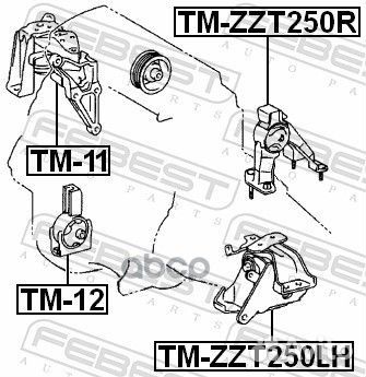 Подушка двигателя лев tmzzt250LH Febest