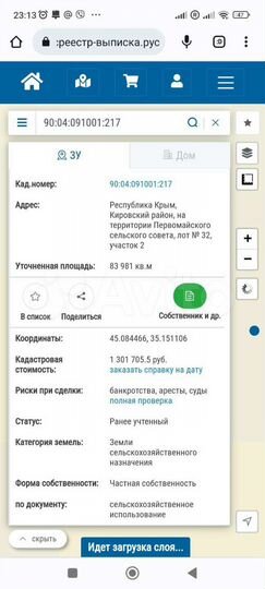 Участок 8,3 га (СНТ, ДНП)