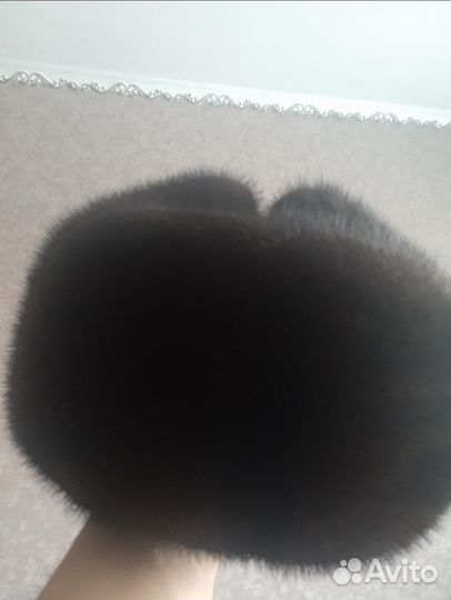 Норковая шапка мужская ушанка