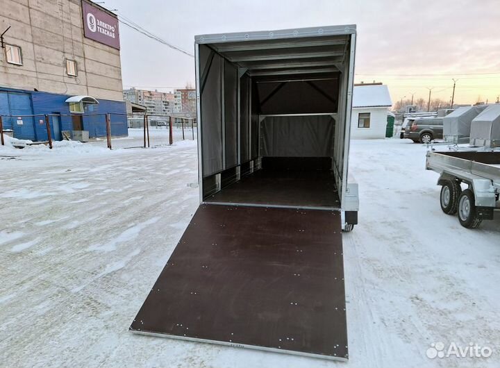 Прицеп 2-осный 3.7х1.5х1.7 с борт-трапом