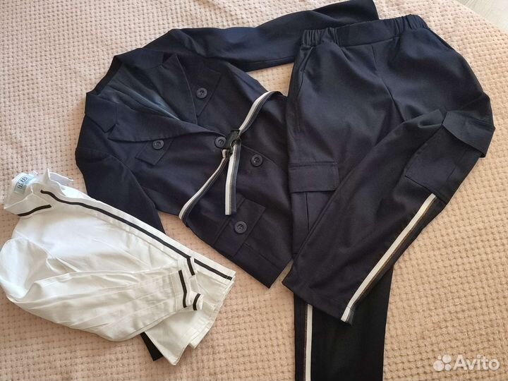 Костюм школьный для девочек с брюками Карго