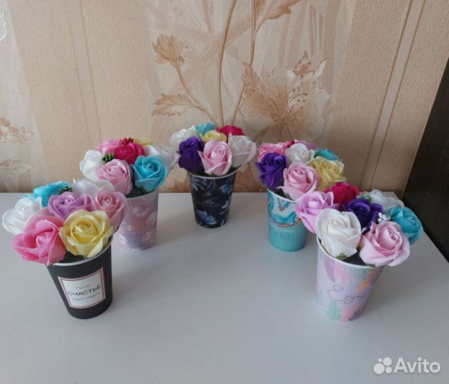 Букет из мыльных роз