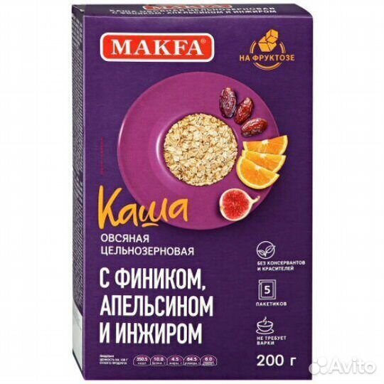 Каша Макфа с Фиником, Апельсином и Инжиром 40г