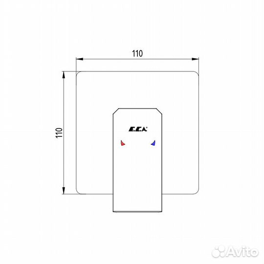 Смеситель для душа E.C.A. 102167105c1ex-k Черный