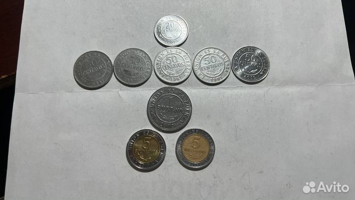 Монеты Боливия