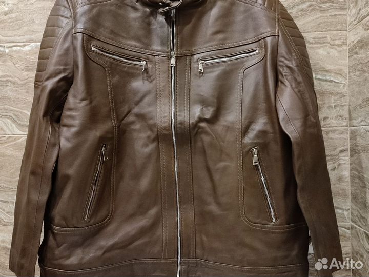 Кожаная куртка новая xxxl