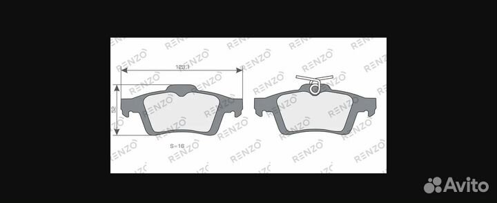 Тормозные колодки renzo RNZ074 ford focus