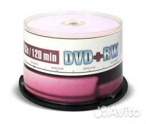 DVD+RW Mirex 4х на 4,7GB в наборе 50 шт