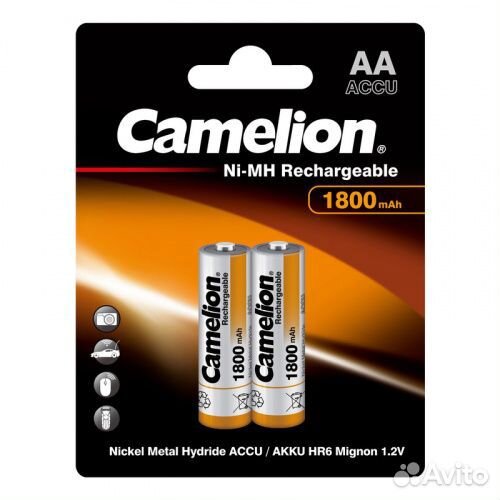 Акб AA 1800 mAh Camelion в наборе 2 шт