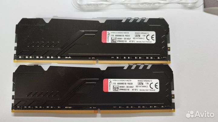 Kingston HyperX fury Black RGB HX432C16FB3AK2/16