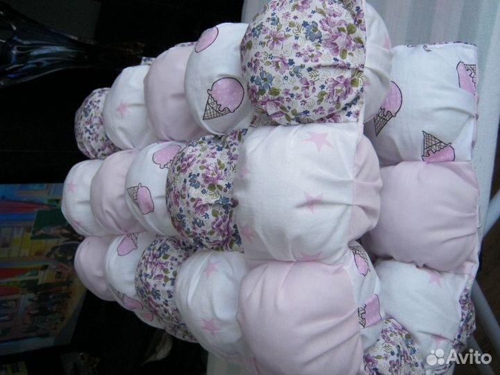 Бомбон.детское новое одеяло.коврик игровой.Розовое