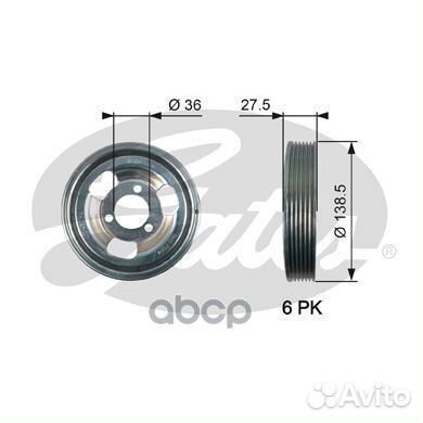 Шкив коленвала citroen. peugeot 1.4VTi-1.6VTi 16V
