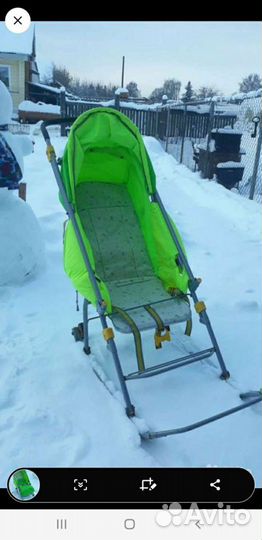 Детские санки с колесами