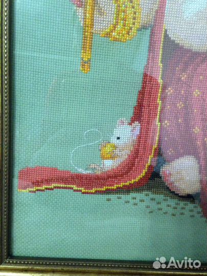 Ганеша. Картина вышита счетным крестом