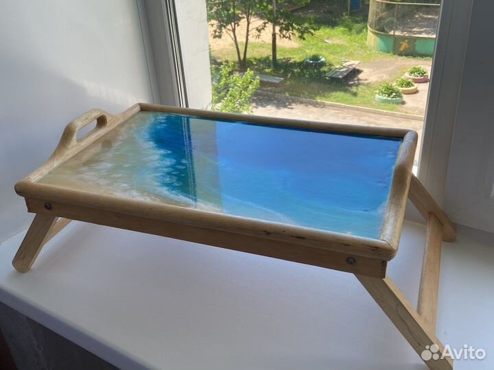 Столик для завтрака в постель море раскладной