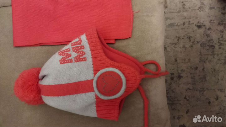 Комплект шапка и шарф для девочки