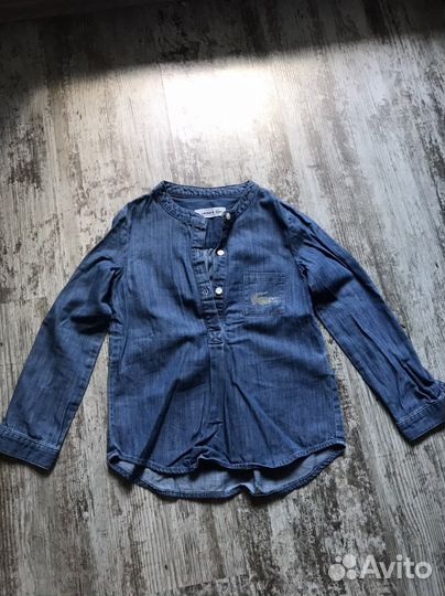 Джинсовая рубашка для девочки Lacoste