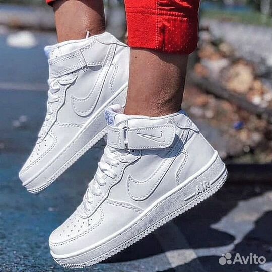 Кроссовки Зимние Nike Air Force Mid Utility White