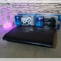 Sony ps3 500gb куча игр+2 новых геймпада