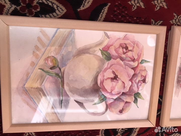 Картины акварель в рамке