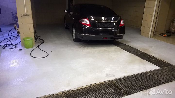 Полимерные полы для автомойки