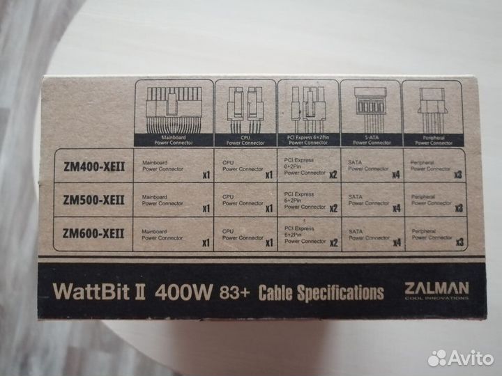 Блок питания zalman Wattbit II 400W